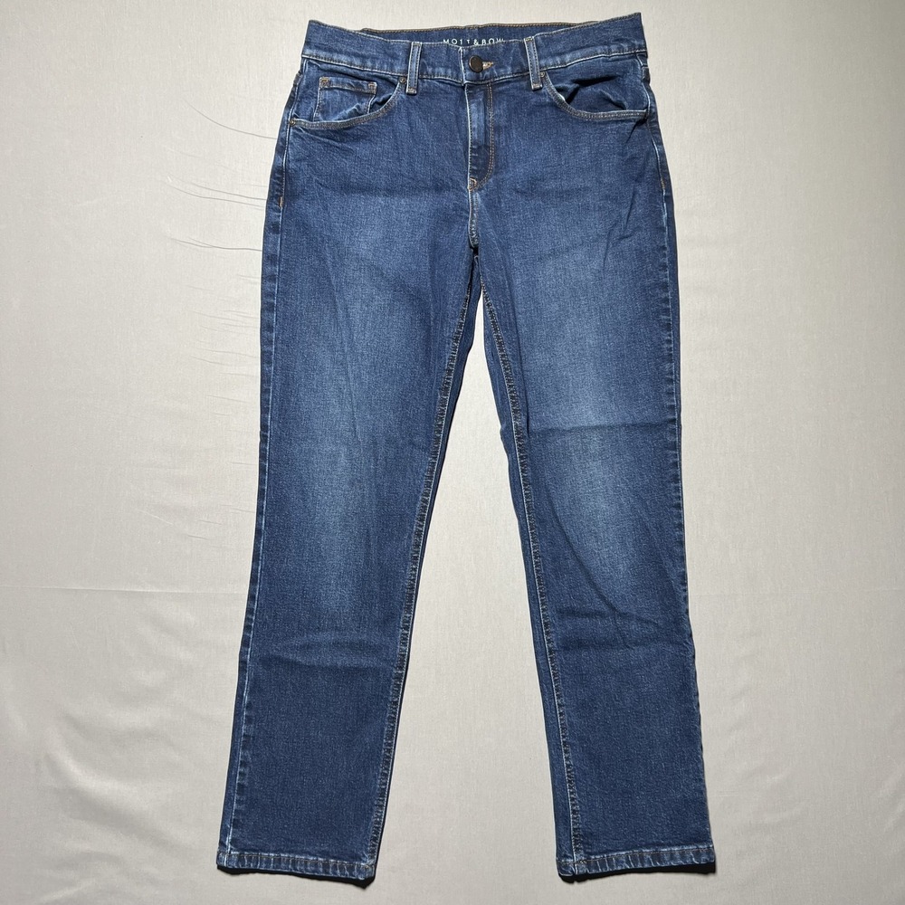 Mott & Bow Jeans‎ Womens 28 Boyfriend Mid Rise Stretch Distressed Denim Pants